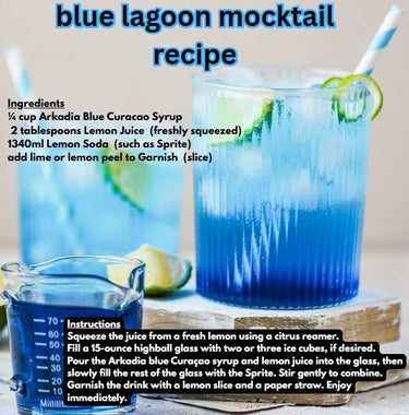 recipe for blue lagoon mocktail